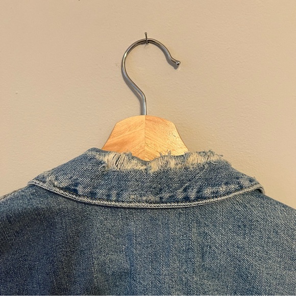 Zara Cropped + Distressed Denim Jacket - Picture 2 of 5